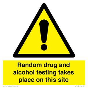 Random drug and alcohol testing takes place on this site